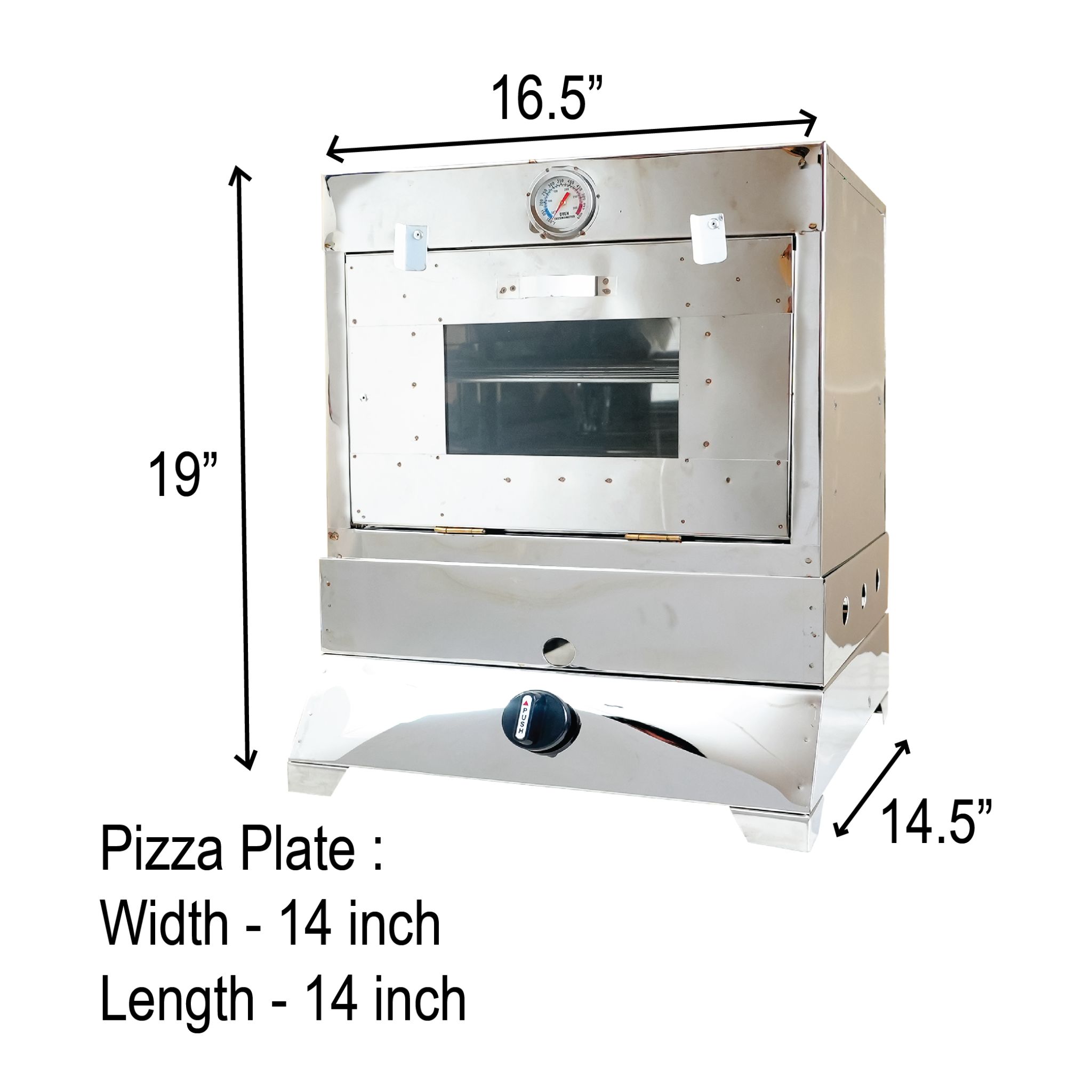 PIZZA OVEN 14"x14" GAS TYPE